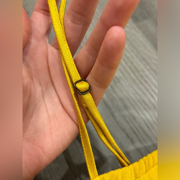 Ba&sh Bash Heline Midi Dress Yellow Curry Pullover Sundress Women’s Size S/1 - Picture 5 of 13